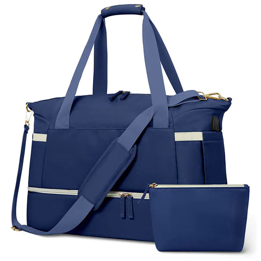 Bolsa de gimnasio de gran capacidad con separación de ropa húmeda y seca