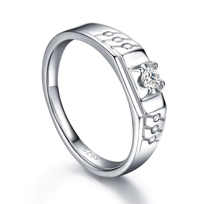 Anillo de plata de ley con personalidad para hombre