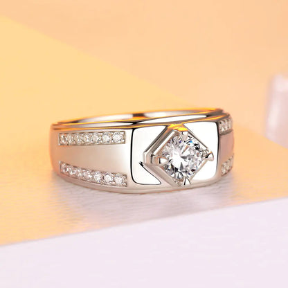 Anillo de plata de ley con personalidad para hombre