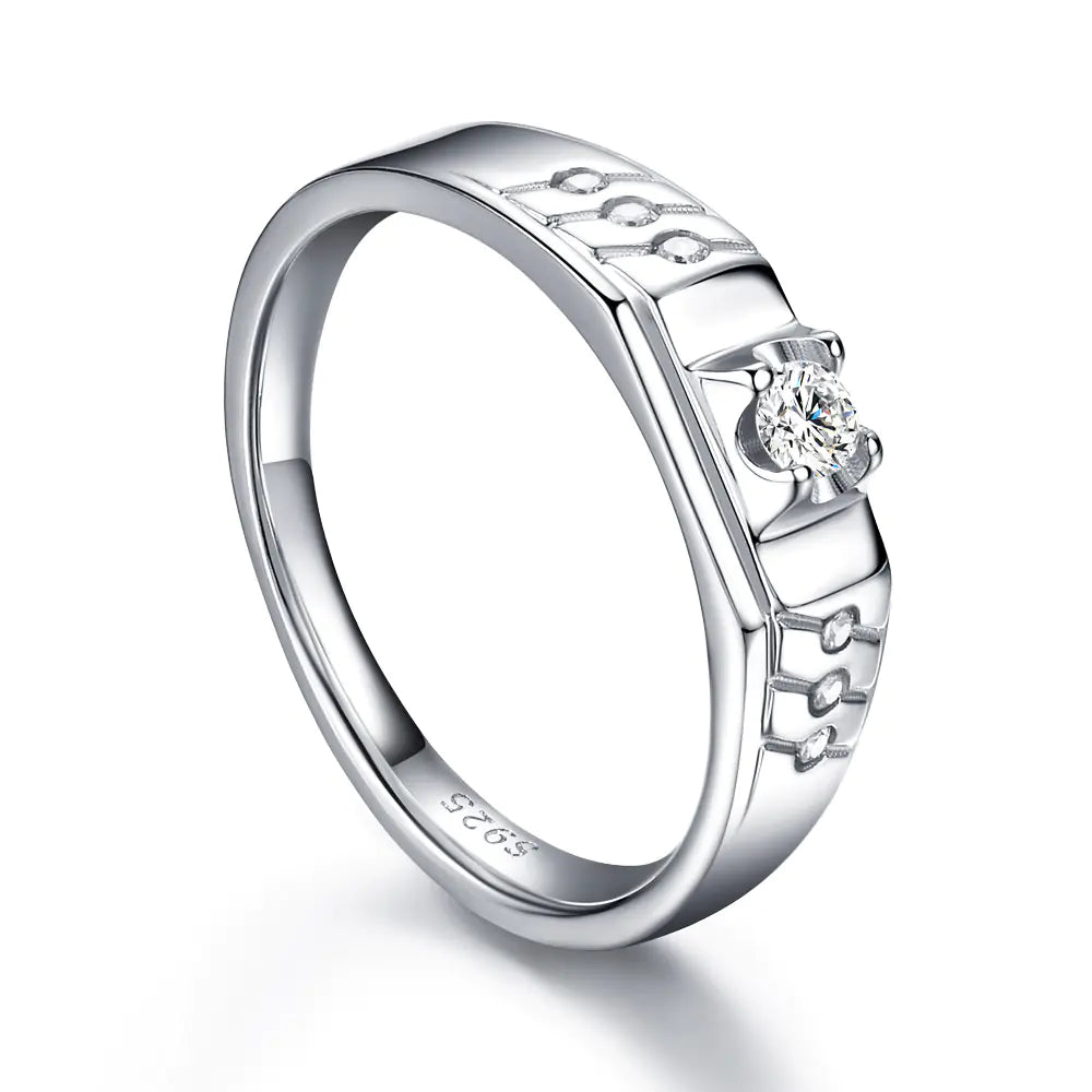 Anillo de plata de ley con personalidad para hombre