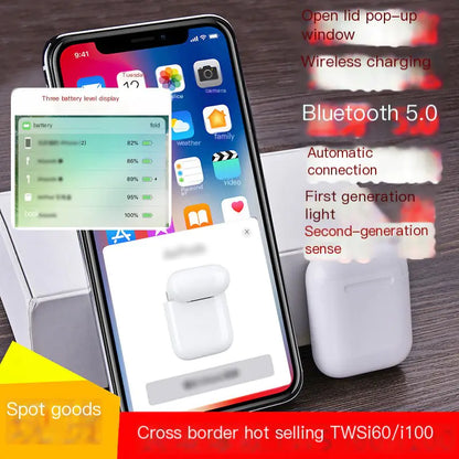 Auriculares TWS Bluetooth 5.0 con carga inalámbrica