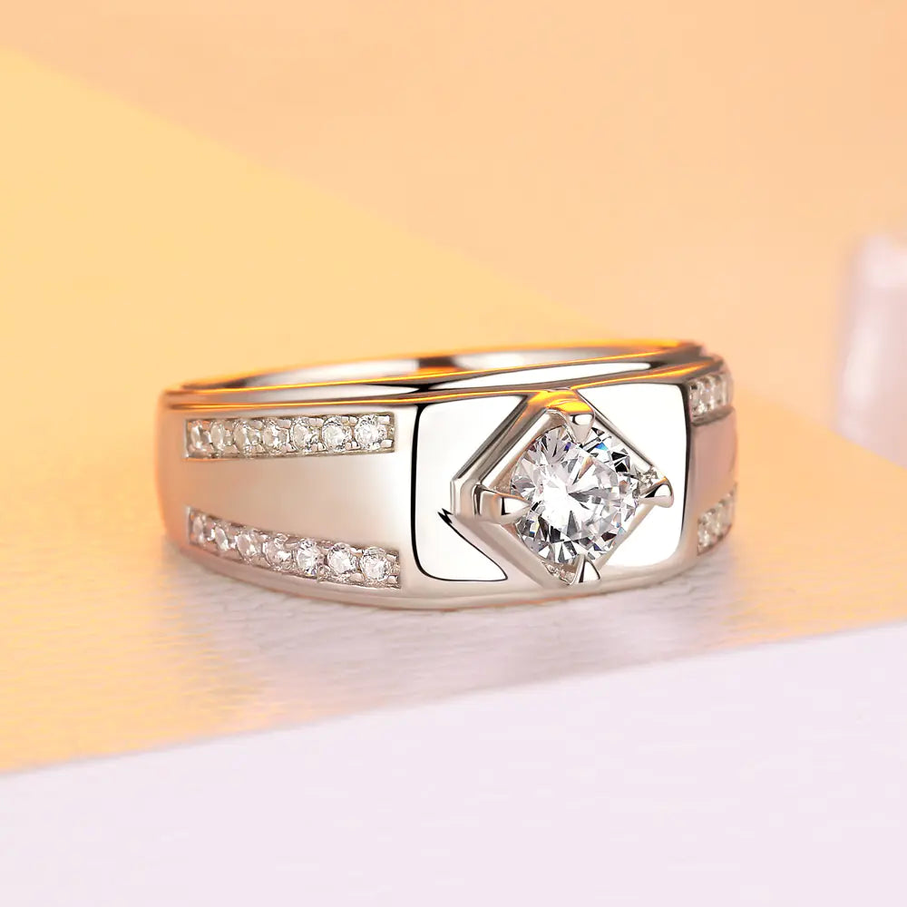 Anillo de plata de ley con personalidad para hombre