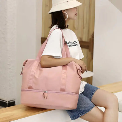 Bolsa de gimnasio de gran capacidad para artículos húmedos y secos