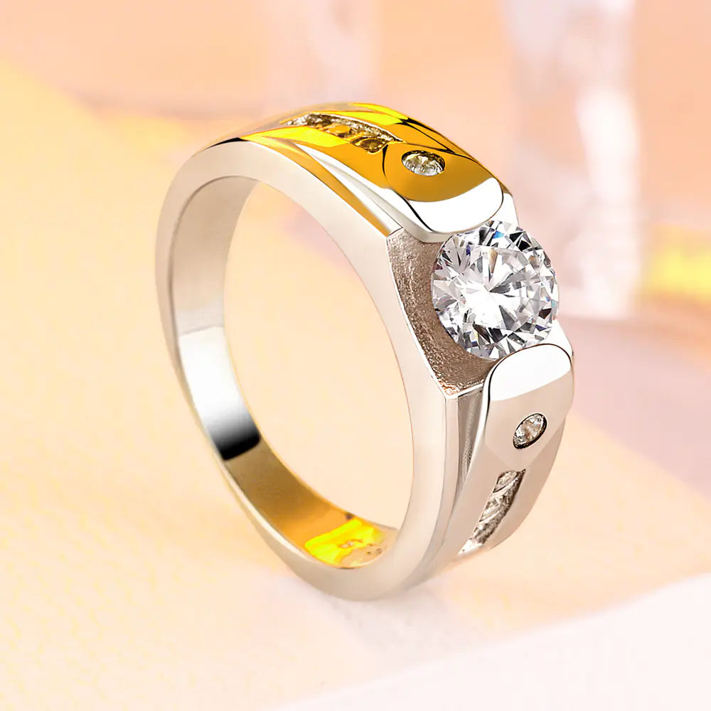 Anillo de plata de ley con personalidad para hombre