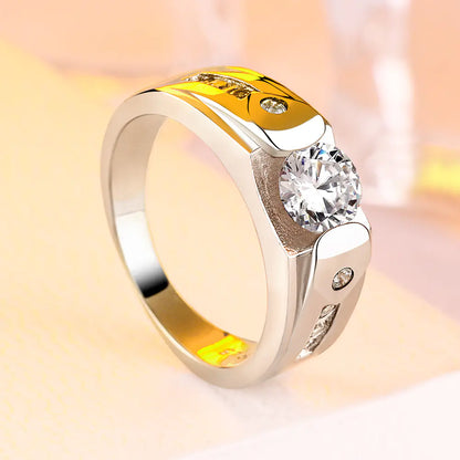 Anillo de plata de ley con personalidad para hombre